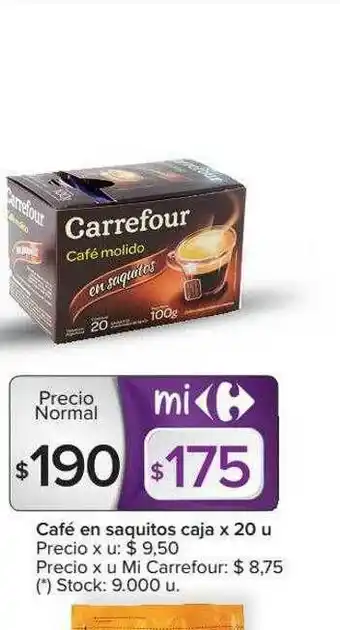 Carrefour Café En Saquitos Caja oferta