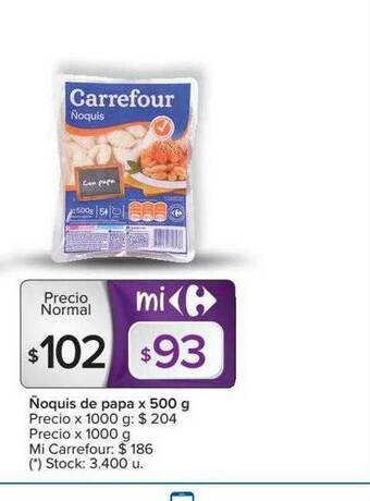 Carrefour ñoquis De Papa oferta