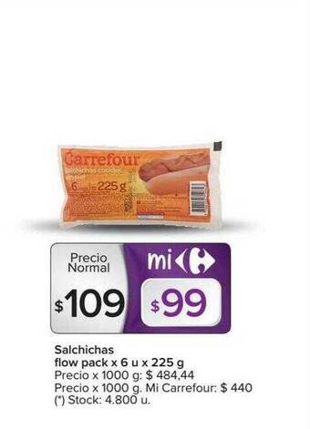 Carrefour Salchichas Flow Pack oferta