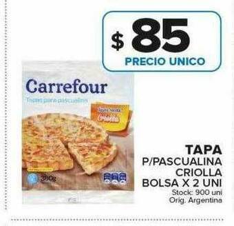 Carrefour Maxi Tapa P-pascualina Criolla Bolsa X 2 Uni oferta