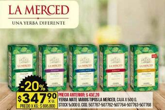 Coto Yerba Mate Varios Tipos La Merced oferta