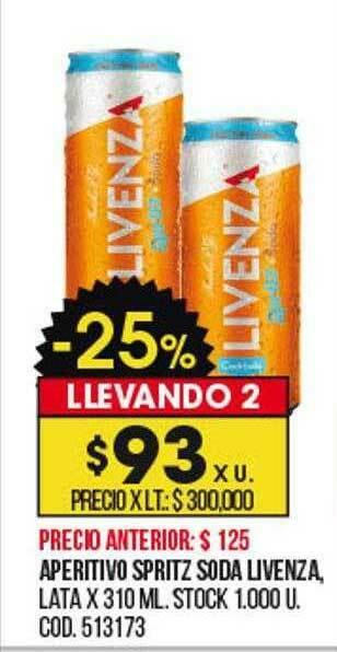 Coto Aperitivo Spritz Soda Livenza oferta