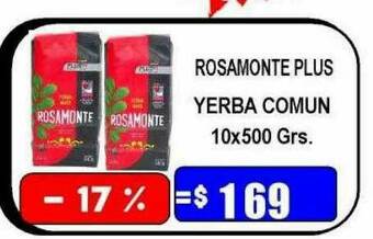 Dulcenter Rosamonte Plus Yerba Comun oferta