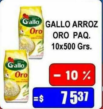 Dulcenter Gallo Arroz Oro Paq oferta
