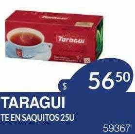 Masivos Taragui Te En Saquitos oferta