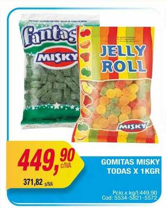 Maxiconsumo Gomitas Misky Todas oferta