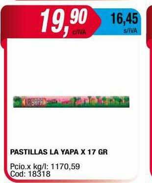 Maxiconsumo Pastillas La Yapa X 17 Gr oferta