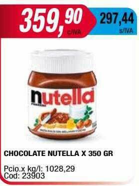 Maxiconsumo Chocolate Nutella oferta