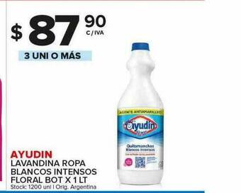 Carrefour Maxi Ayudin Lavandina Ropa Blancos Intensos Floral oferta