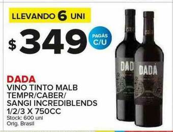 Carrefour Maxi Dada Vino Tinto Malb Tempr Caber Sangi Incrediblends oferta