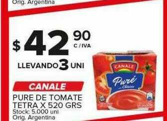 Carrefour Maxi Canale Pure De Tomate Tetra oferta