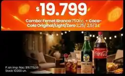 Changomas Coca cola - fernet branca + coca-cola original/light/zero oferta