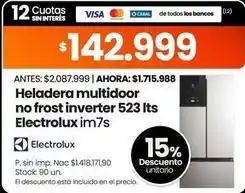 Changomas Electrolux - heladera multidor no frost inverter 523 its oferta