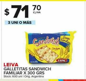 Carrefour Maxi Leiva Galletitas Sandwich Familiar oferta
