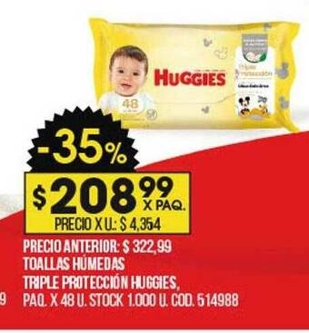 Coto Toallas Húmedas Triple Protección Huggies oferta