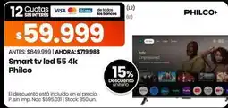 Changomas Philco - smart tv led 55 4k oferta