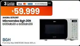 Changomas Bgh - microondas 20lt b120db20 o b120dn20i oferta
