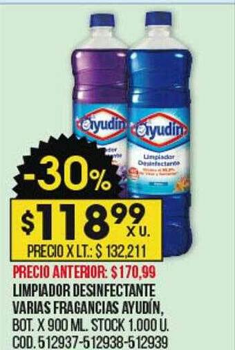 Coto Limpiador Desinfectante Varias Fragancias Ayudín oferta