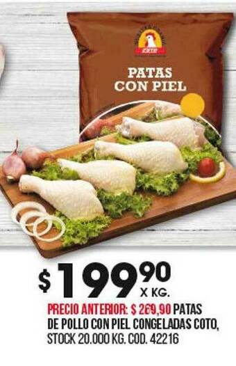 Coto Patas De Pollo Con Piel Congeladas Coto oferta