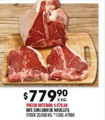 Coto Bife Con Lomo De Novillito oferta
