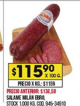 Coto Salame Milán Ebro oferta