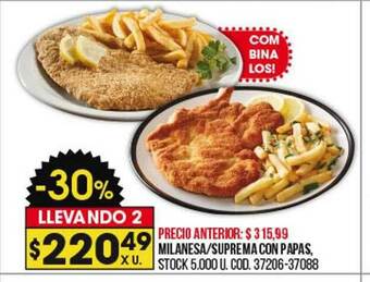 Coto Milanesa Suprema Con Papas oferta