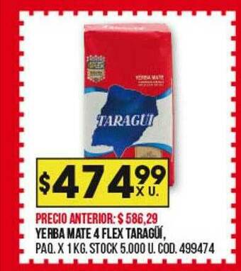 Coto Yerba Mate 4 Flex Taragüí oferta