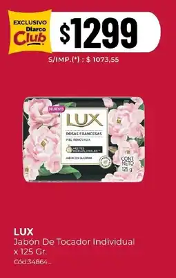Diarco Lux jabón de tocador individual oferta