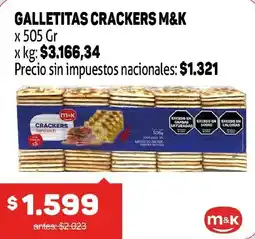 Makro M&k galletitas crackers oferta