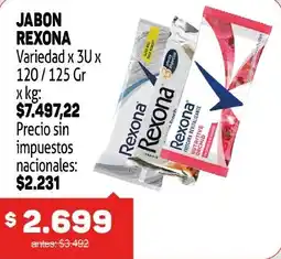 Makro Rexona jabon oferta