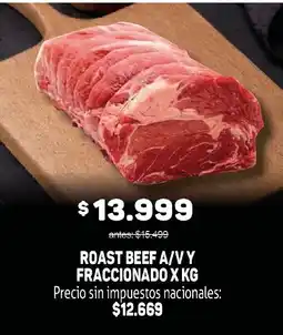 Makro Roast beef a/v y fraccionado x kg oferta