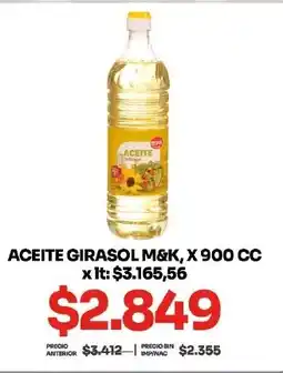 Makro M&K aceite girasol oferta