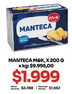 Makro M&K manteca oferta