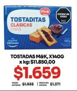 Makro M&K tostadas clásicas finas oferta