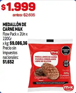Makro M&K medallón de carne oferta