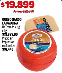Makro La paulina queso sardo oferta
