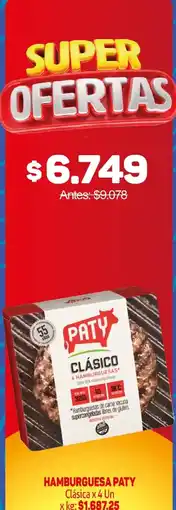 Makro Paty hamburguesa clásica oferta