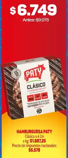 Makro Paty hamburguesa clásica oferta