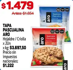 Makro Aro tapa pascualina oferta