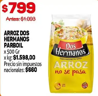 Makro Dos hermanos arroz oferta