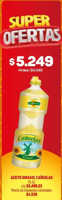 Cañuelas aceite girasol