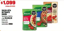 Makro Knorr salsa lista filetto oferta