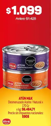 Makro M&K atún desmenuzado oferta
