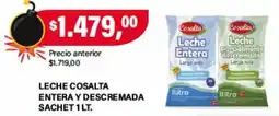Supermercados Damesco Cosalta leche entera y descremada oferta