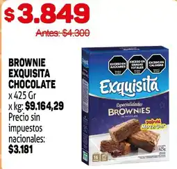 Makro Exquisita brownie chocolate oferta