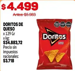 Makro Doritos de queso oferta