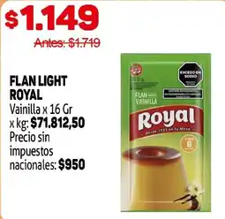 Makro Royal flan light vainilla oferta