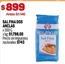 Makro Dos anclas sal fina oferta