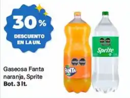 Supermercados Damesco Fanta gaseosa naranja, Sprite oferta