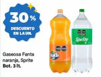 Supermercados Damesco Fanta gaseosa naranja, Sprite oferta